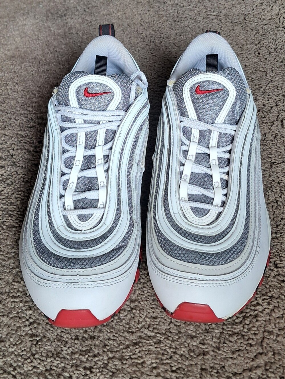 Nike Men's Size 10 ‘White Bullet’ Red Silver Air Max Shoes DM0027-100 - Picture 6 of 7